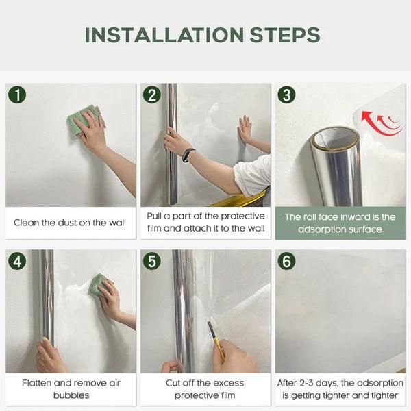 Self- Adhesive Transparent Electrostatic Wall Protection Film (Buy 1 Get 1 Free)