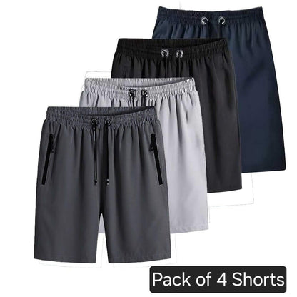 Combo of 4 Men's Stretchable Cotton Shorts (Half Pants) for Summers- Buy 1 Get 3 Free